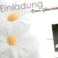 Einladung 70. Geburtstag (floral)